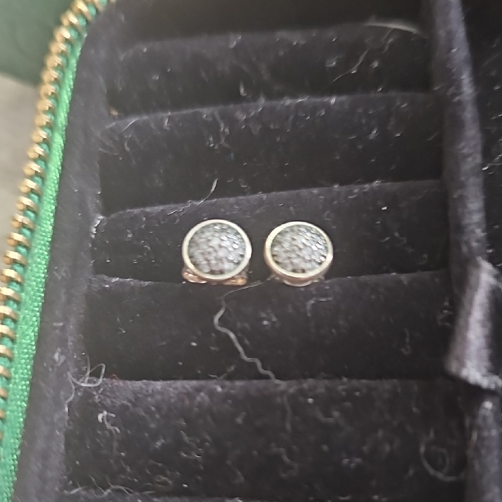 Pandora Silver And Gold Stud Earrings